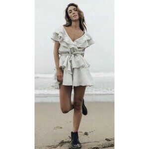 Inika Choo Striped Floral Embroidered Dress